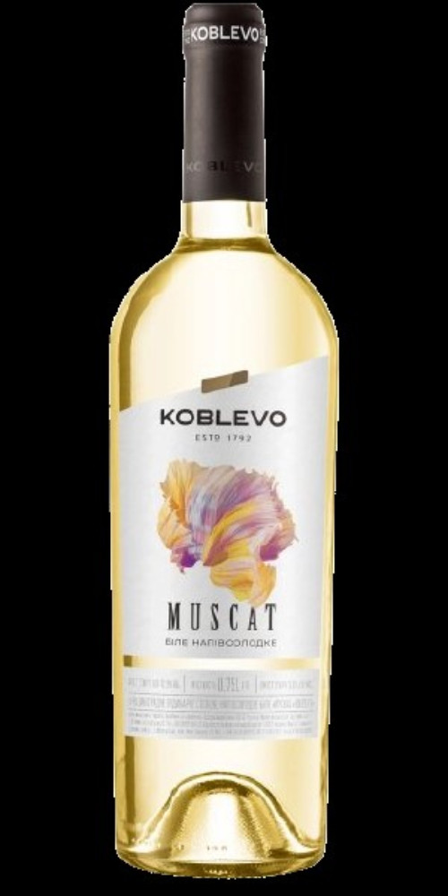 Вино Коблево Бордо  “Мускат” (Україна)  б/напівсол. 50мл