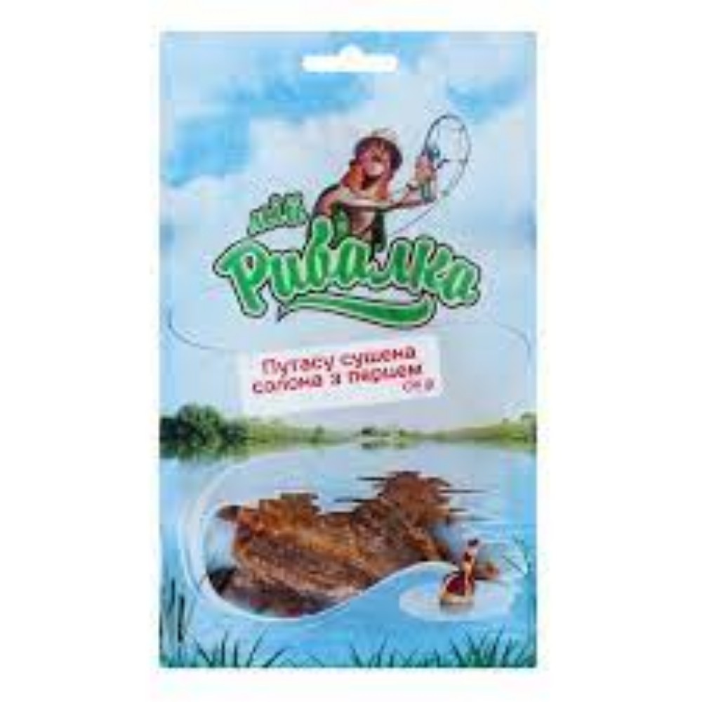 Мій рибалка Путасу сушена  солона з перцем  36г.