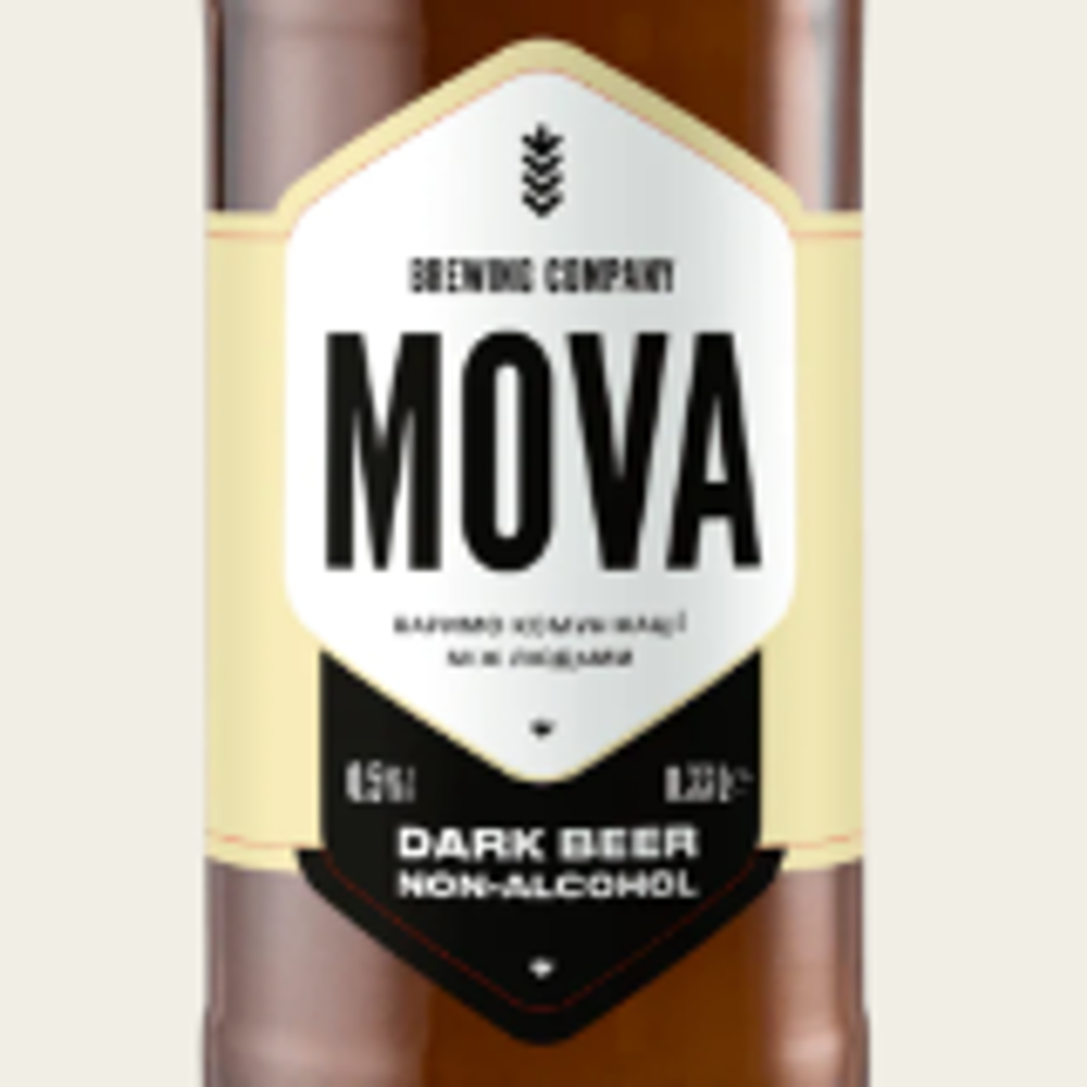 Пиво темне нефільтроване безалк. Dark Non-Alcohol MOVA бут.0,33 л