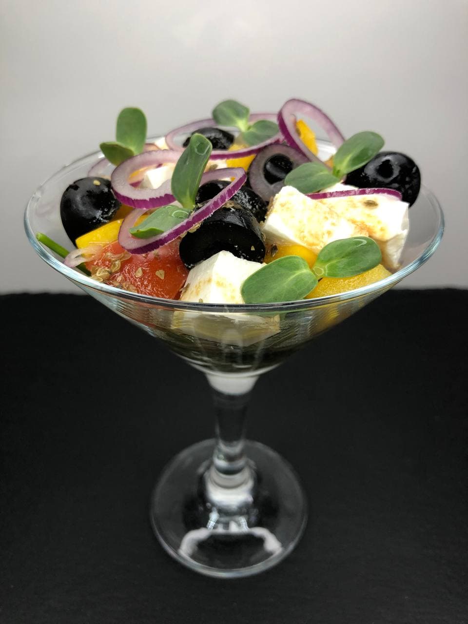 Салат Грецький в бокалі