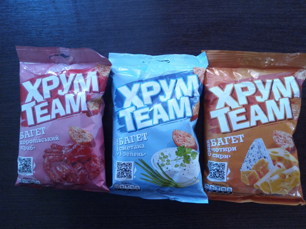 Сухарики ХрумTeam 55г в асортименті
