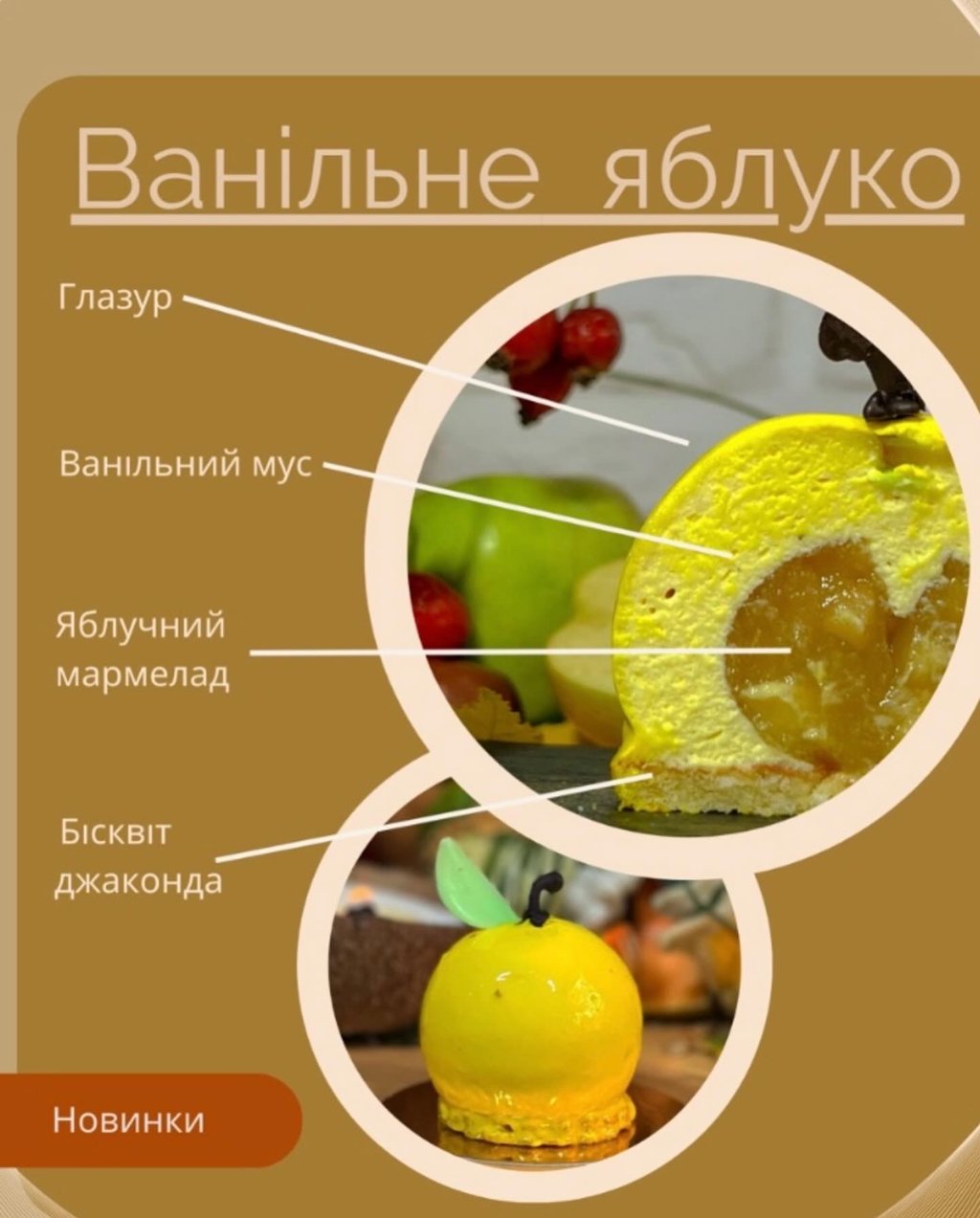 Тістечко ЯБЛУКО
