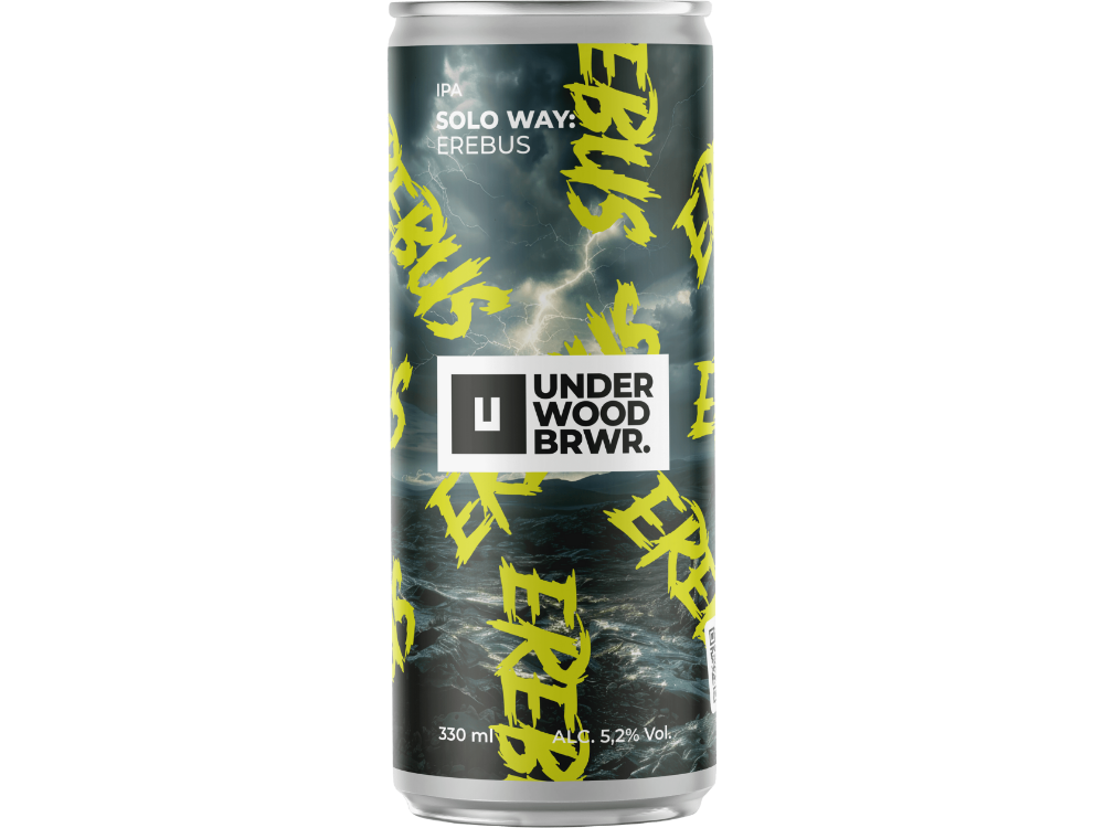 Пиво Underwood Solo Way: Erebus IPA, ABV 5.2%, 0.33л