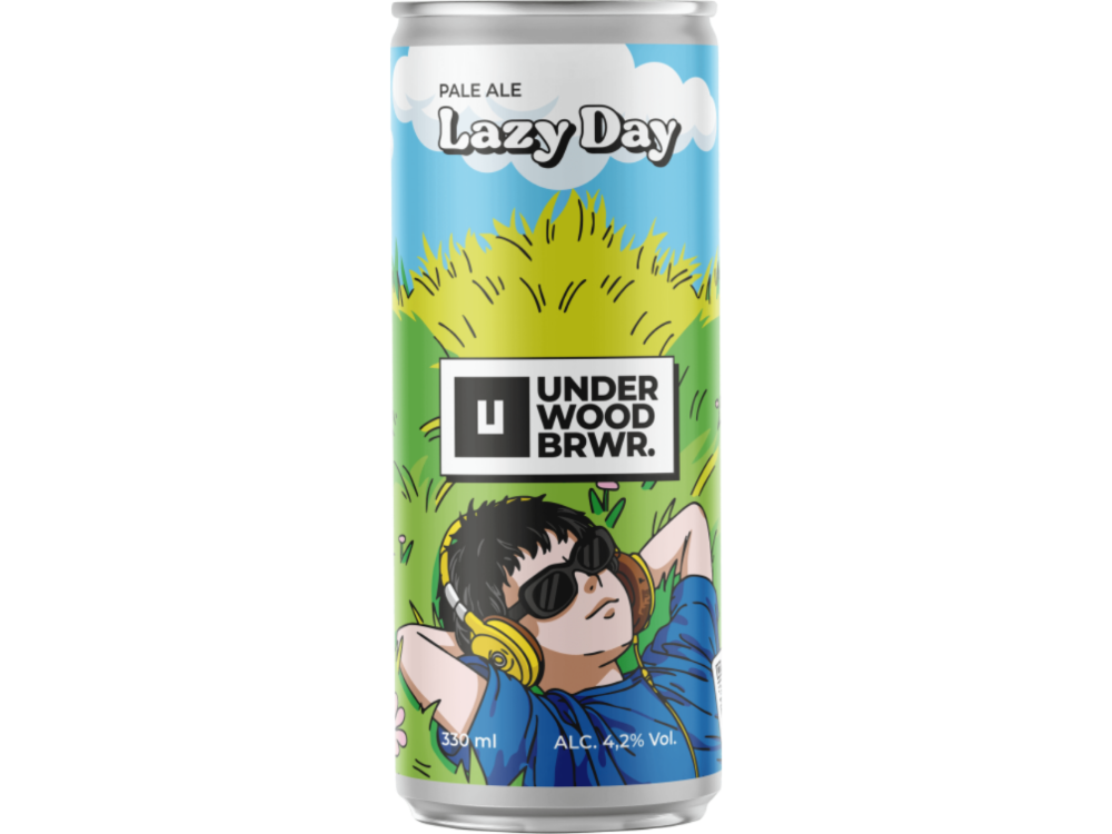 Пиво Underwood Lazy Day Pale Ale, ABV 4.2%, 0.33л