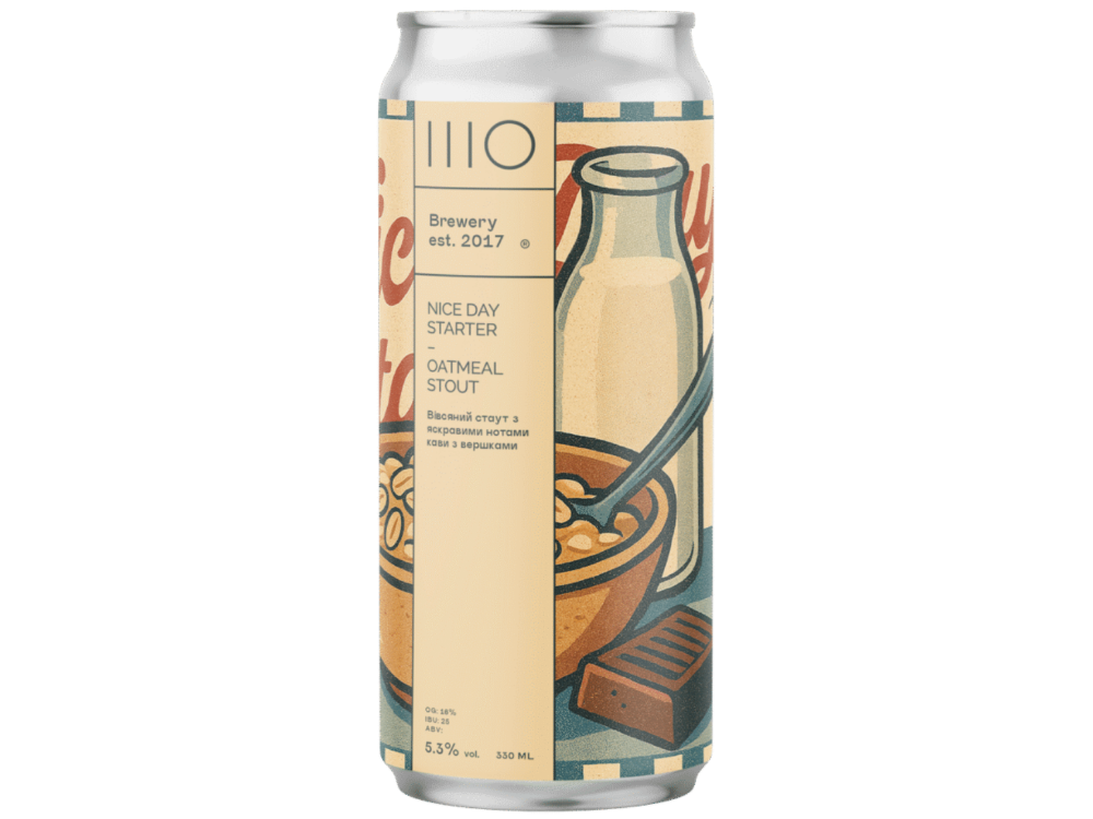 Пиво ШО Nice Day Stout, ABV 5.3%, 0.33л