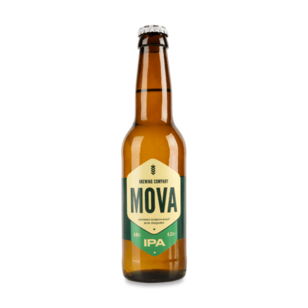 Пиво Mova IPA, ABV 4.8%. 0.33 л