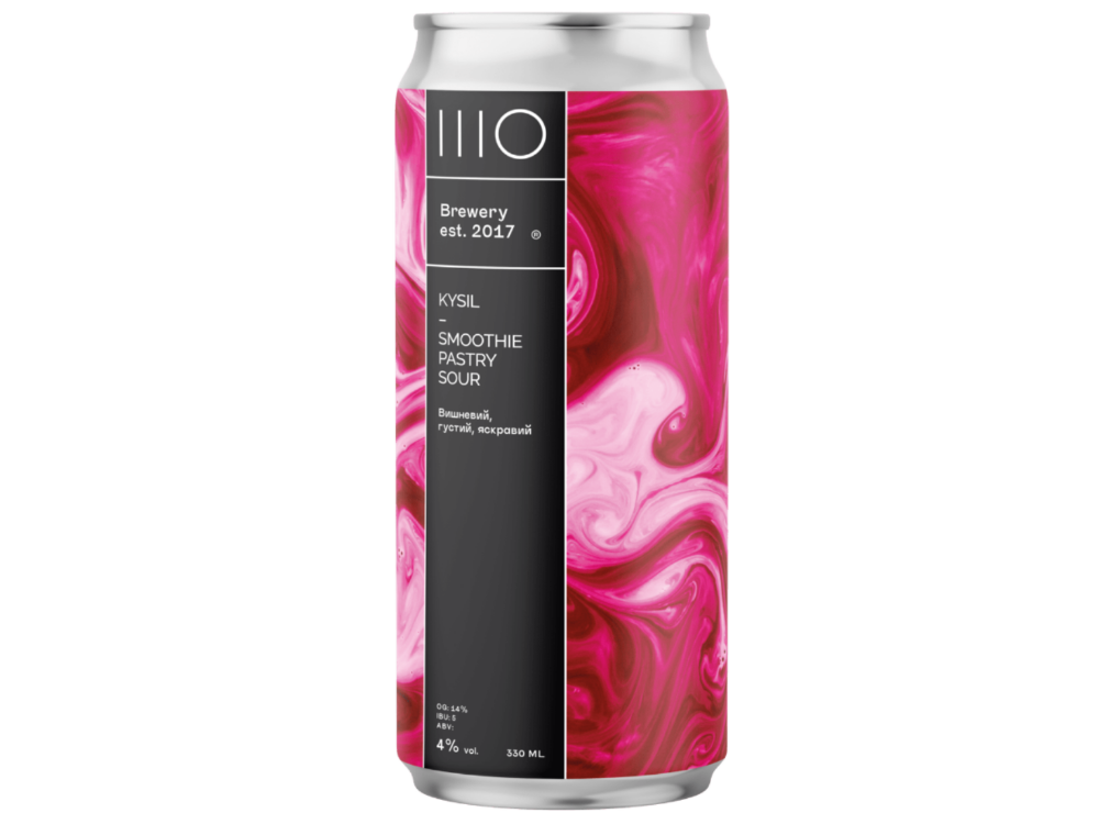 Пиво ШО Kysil Smoothie Pastry Sour, ABV 4%, 0.33 л