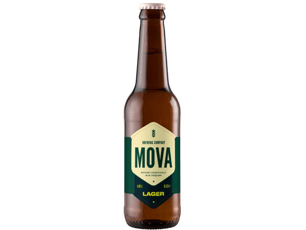 Пиво Mova Lager, ABV 4.6%, 0.33 л