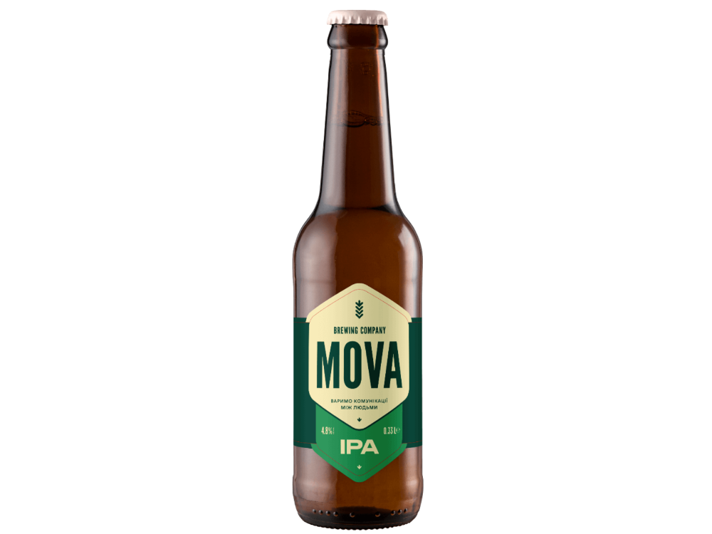Пиво Mova IPA, ABV 4.8%. 0.33 л