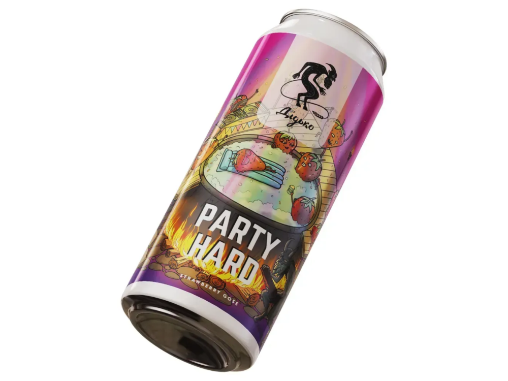 Пиво Дідько Party Hard Sour, ABV 6.8%, 0.5л