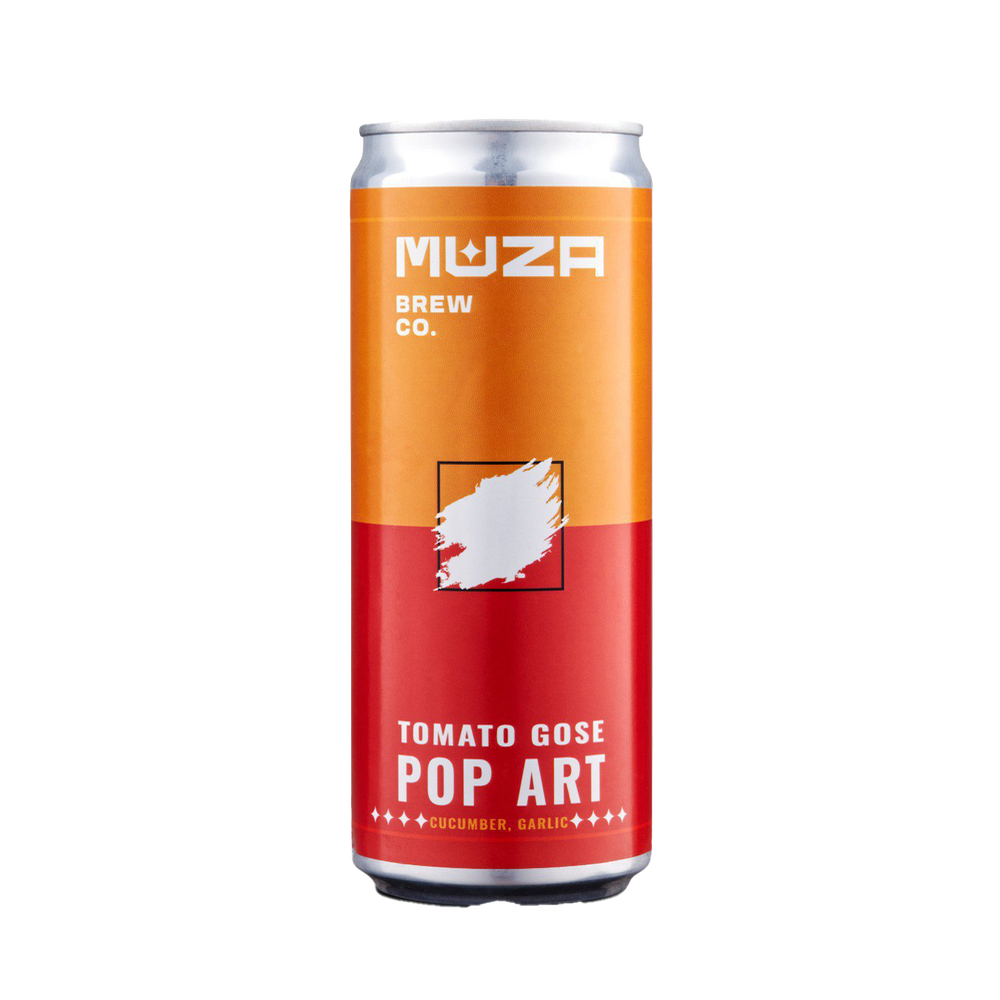 Пиво Muza Pop Art Cucumber, Garlic Tomato Sour, ABV 5%, 0.33 л