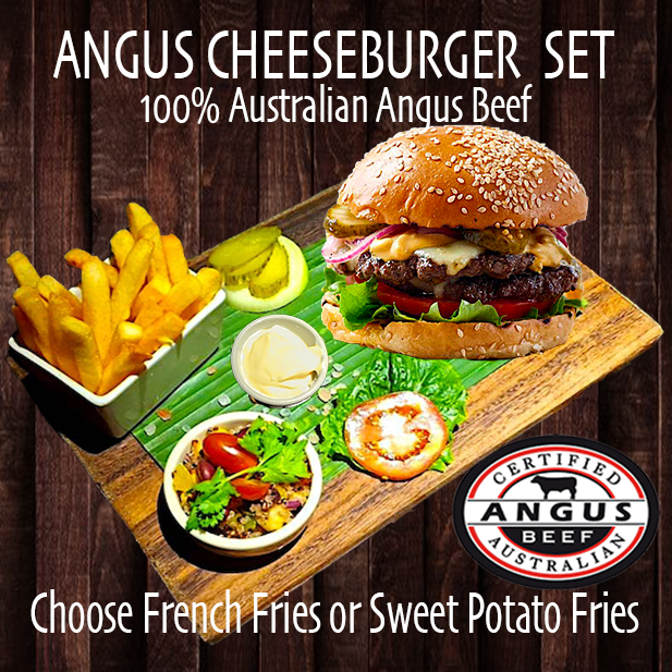 Angus Cheese Burger Set