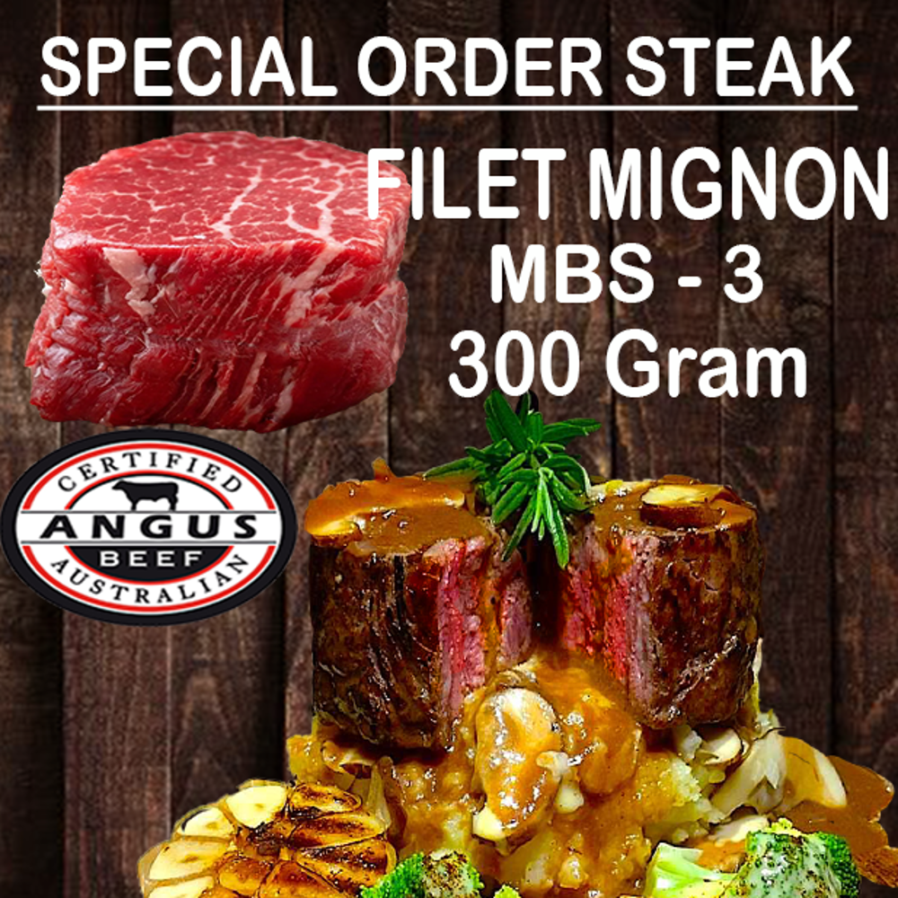 SPECIAL CUT 300 gram MBS 2-3 Filet Steak