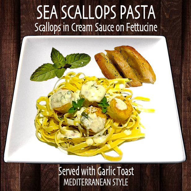 Sea Scallops Alfredo