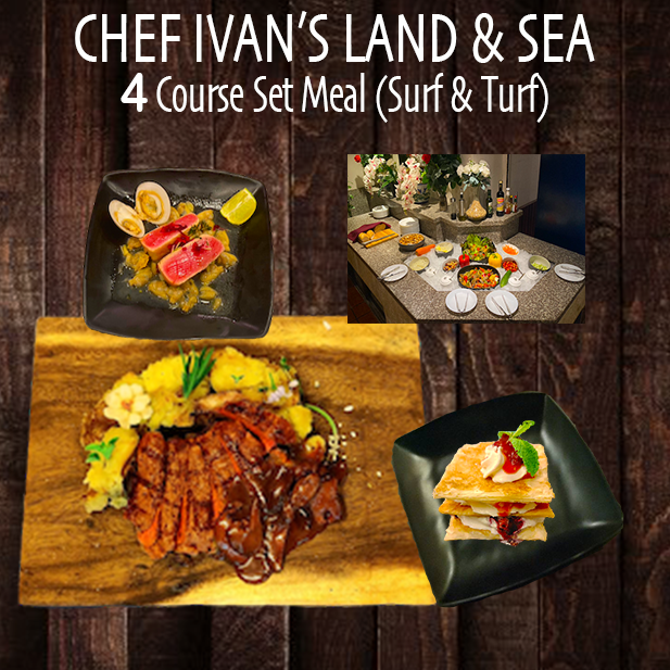Land & Sea ( 3 Course Set plus Salad Bar )