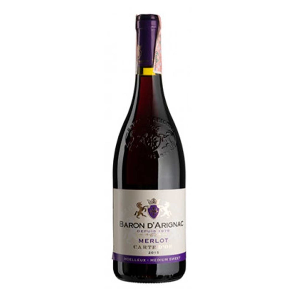 Вино Baron d'Arignac Merlot, червоне, напівсолодке