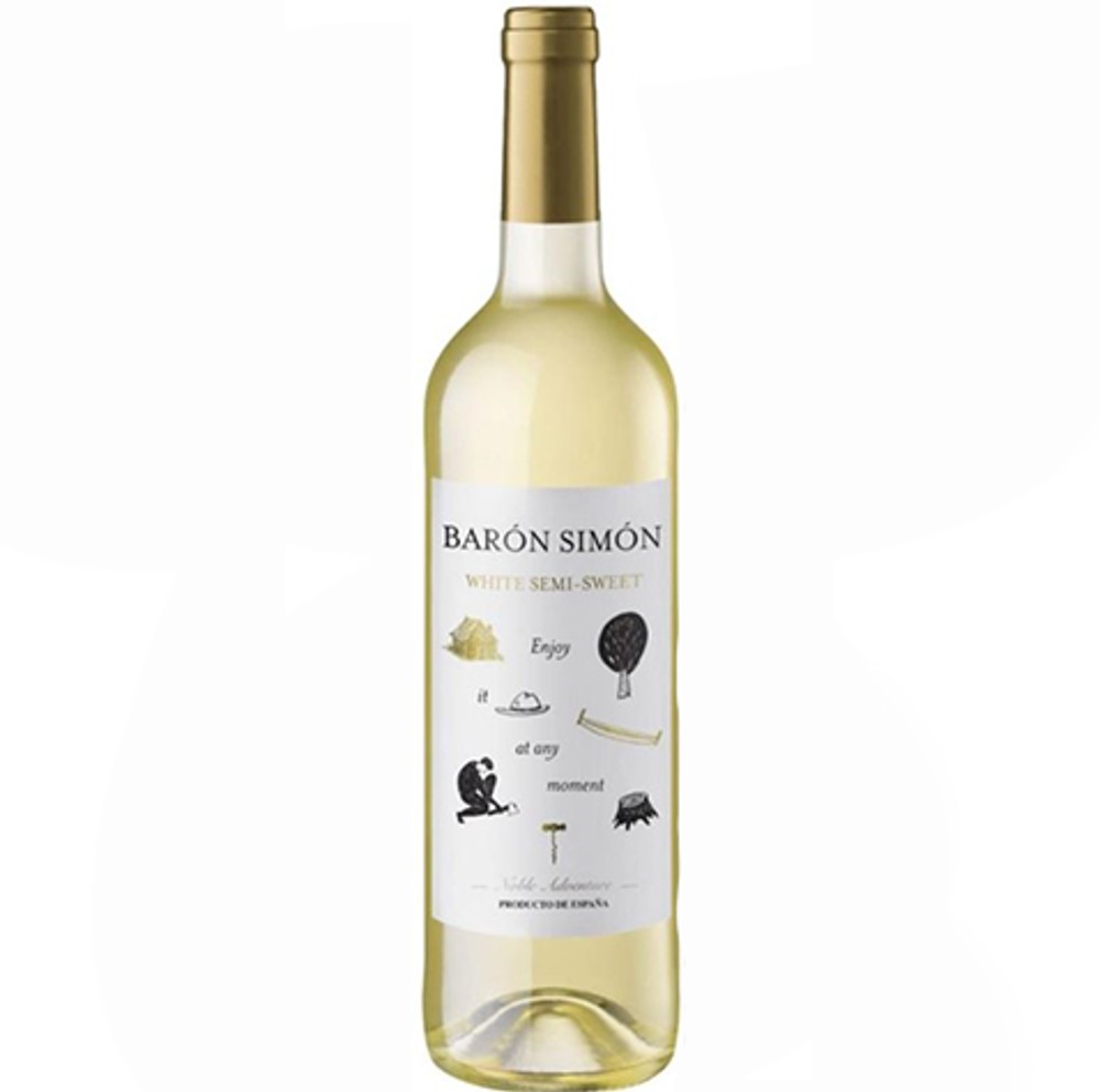 Вино Іспанія біле напівсолодке Baron Simon White Semi-Sweet 750мл