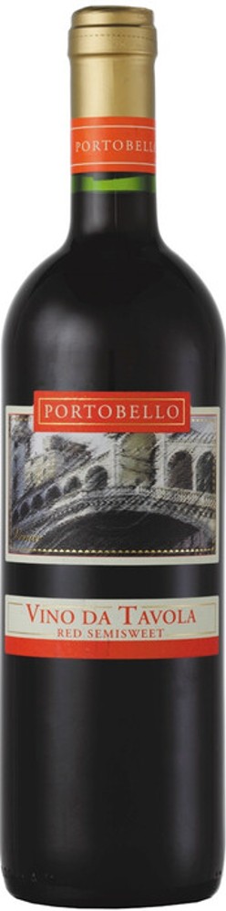 Вино Італія черв н/сол Portobello Semi sweet red 750мл