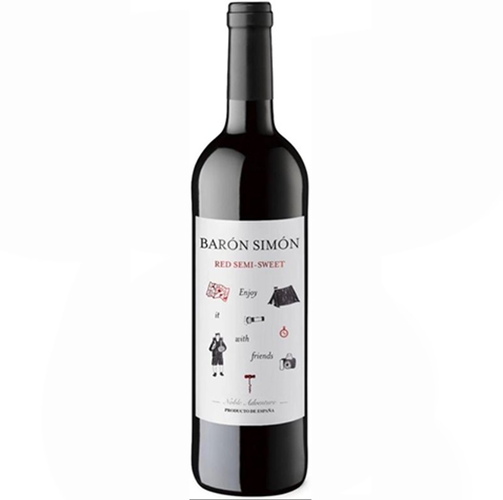 Вино Іспанія червоне напівсолодке  Baron Simon Red Semi-Sweet 750мл