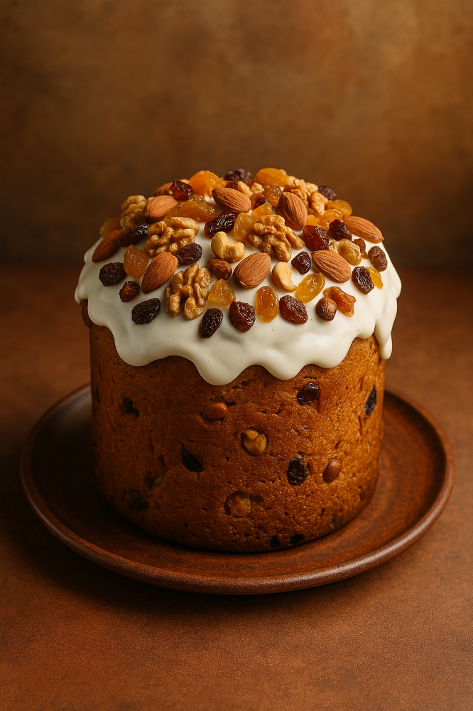 Медова паска з горіхами та сухофруктами