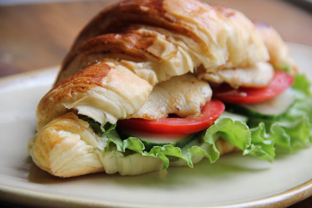 Croissant with chicken