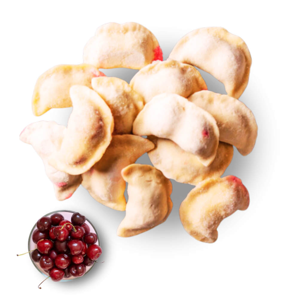 Вареники з вишнями 1 кг / Empanadas hervidas con cereza 1kg