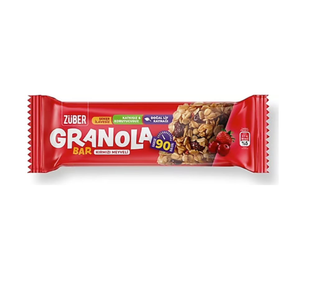 Züber Granola Bar Kırmızı meyveli