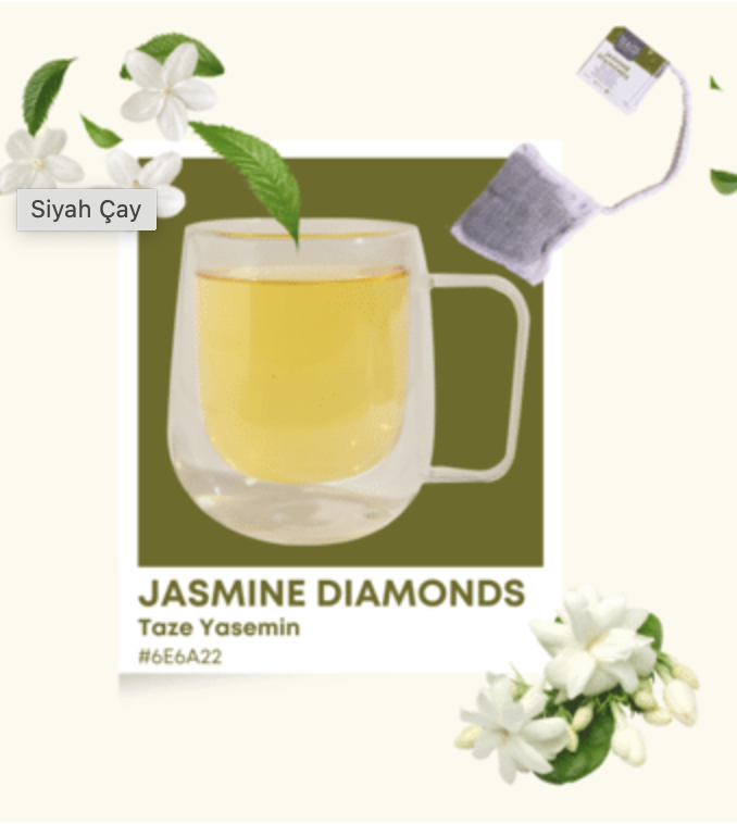 JASMIN DIAMONDS (GREEN TEA WITH JASMIN) "TEACO" TEA
