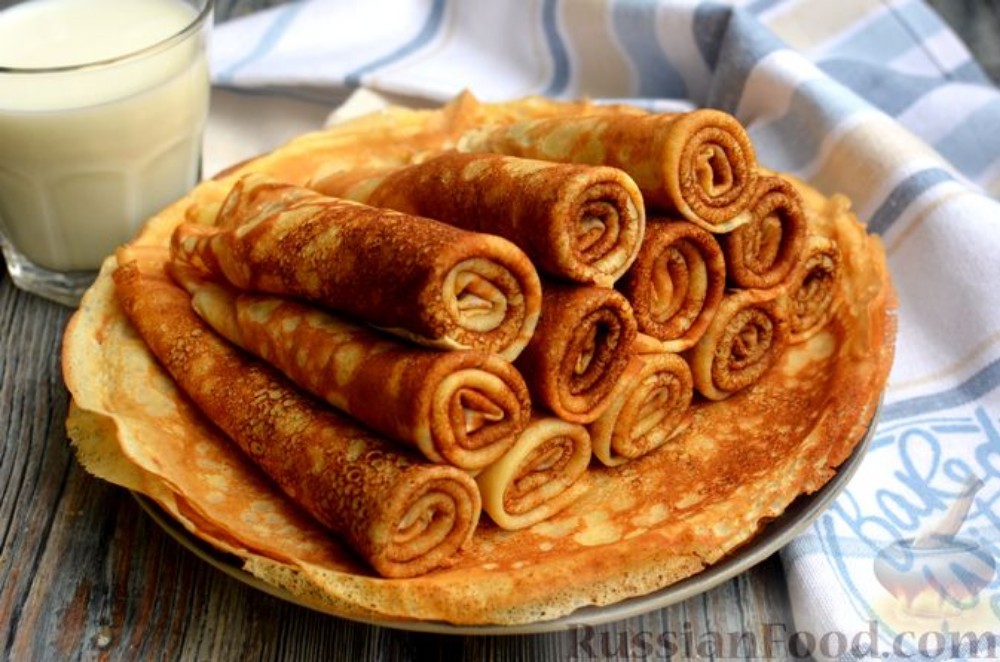 Блинчики с курицей и грибами