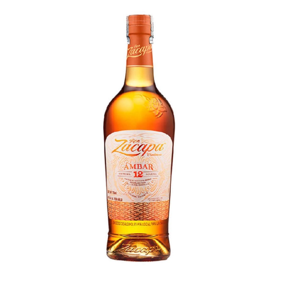 ZACAPA CENTENARIO AMBAR 12 AÑOS 750 ML 