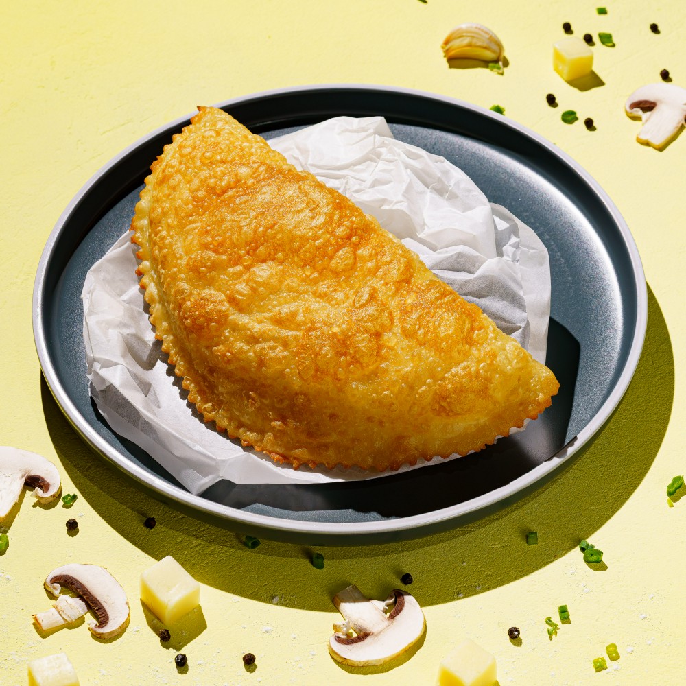 Cheburek with julienne 