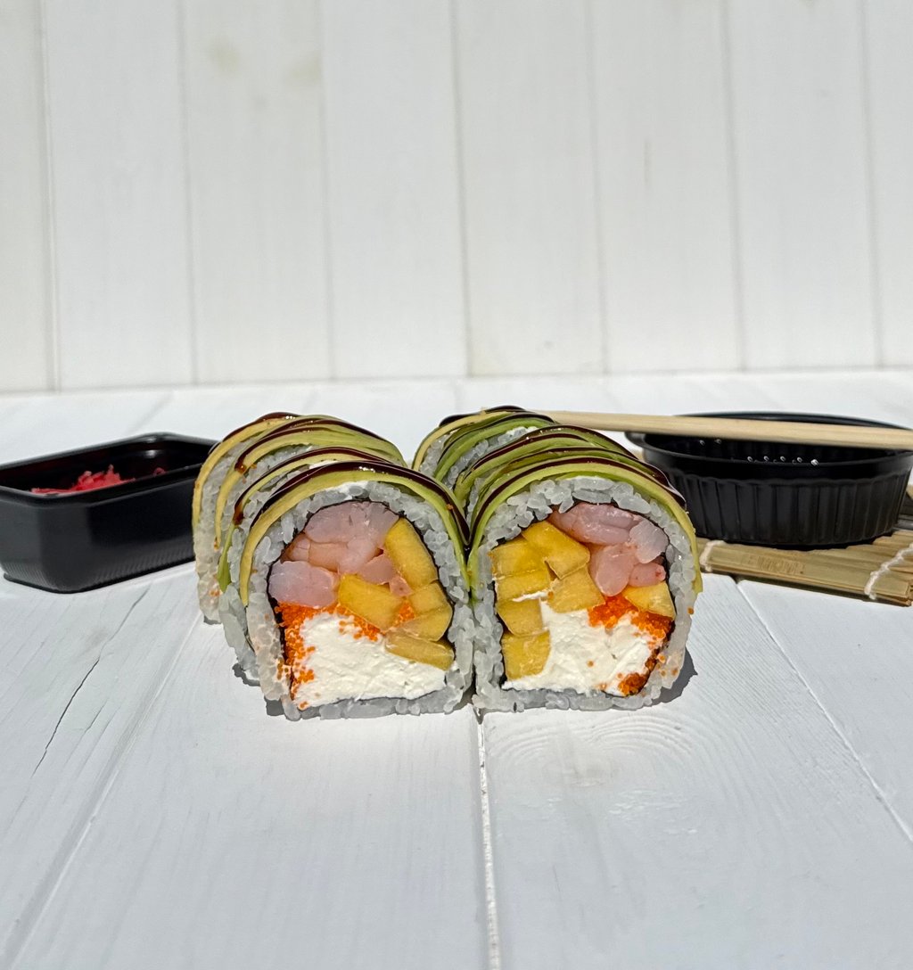 Зелений дракон манго-креветка (350 гр.)