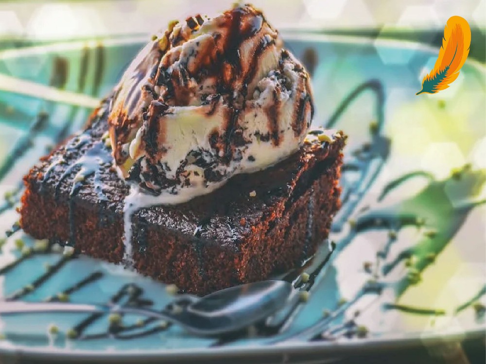 Brownie con helado