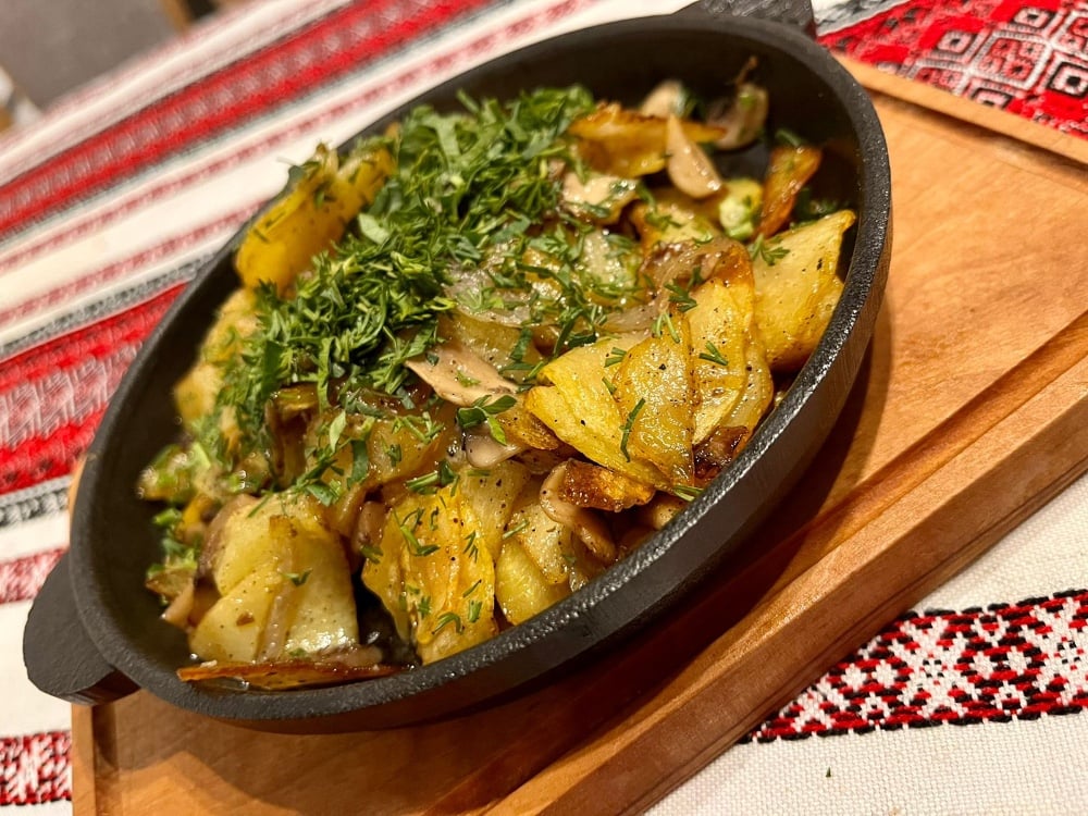 Картопля смажена з грибами