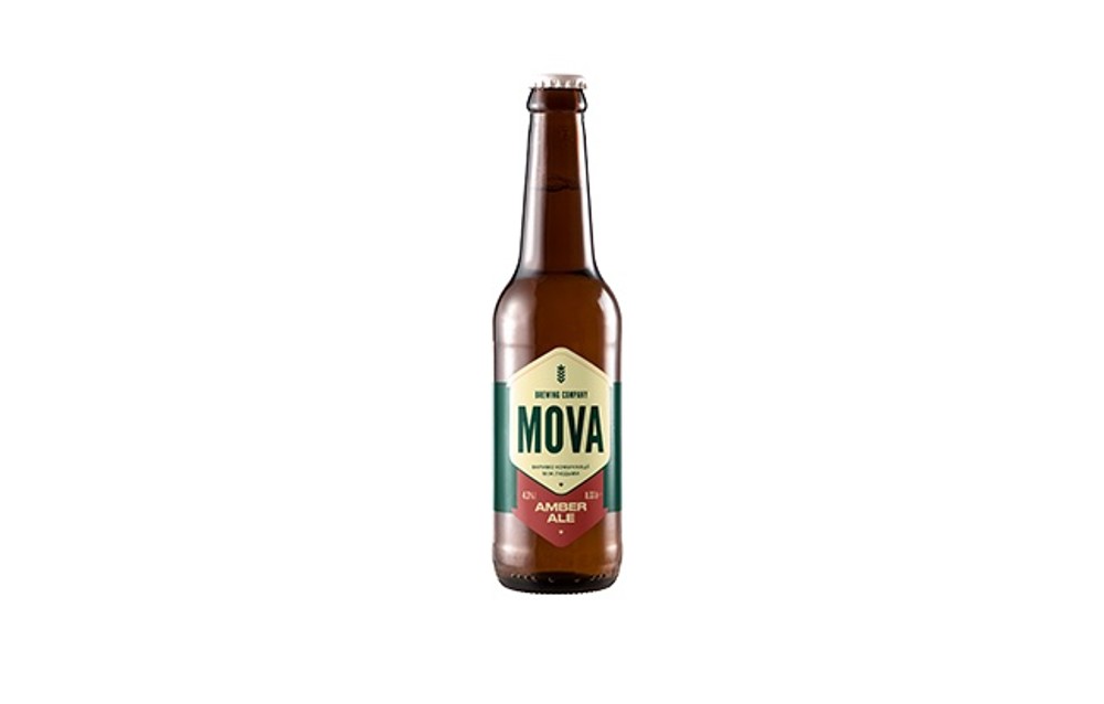 Пиво Amber Ale Mova напів темне не фільтроване 0.33