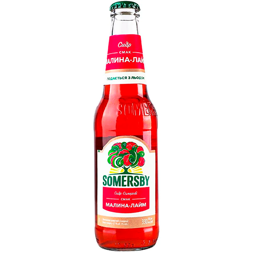 Сидр Somersby малина-лайм 330мл