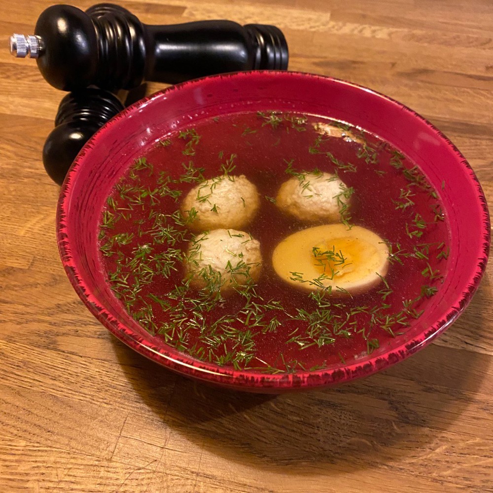 Бульон курячий з фрикадельками, 300 гр (болт)