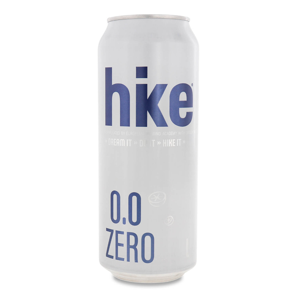 Пиво Hike Zero, світле, з/б, 0,5 л
