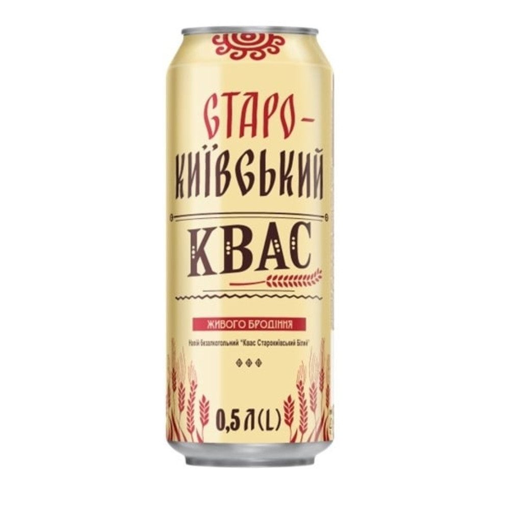 Квас Старокиївський ж/б, 0,5 л