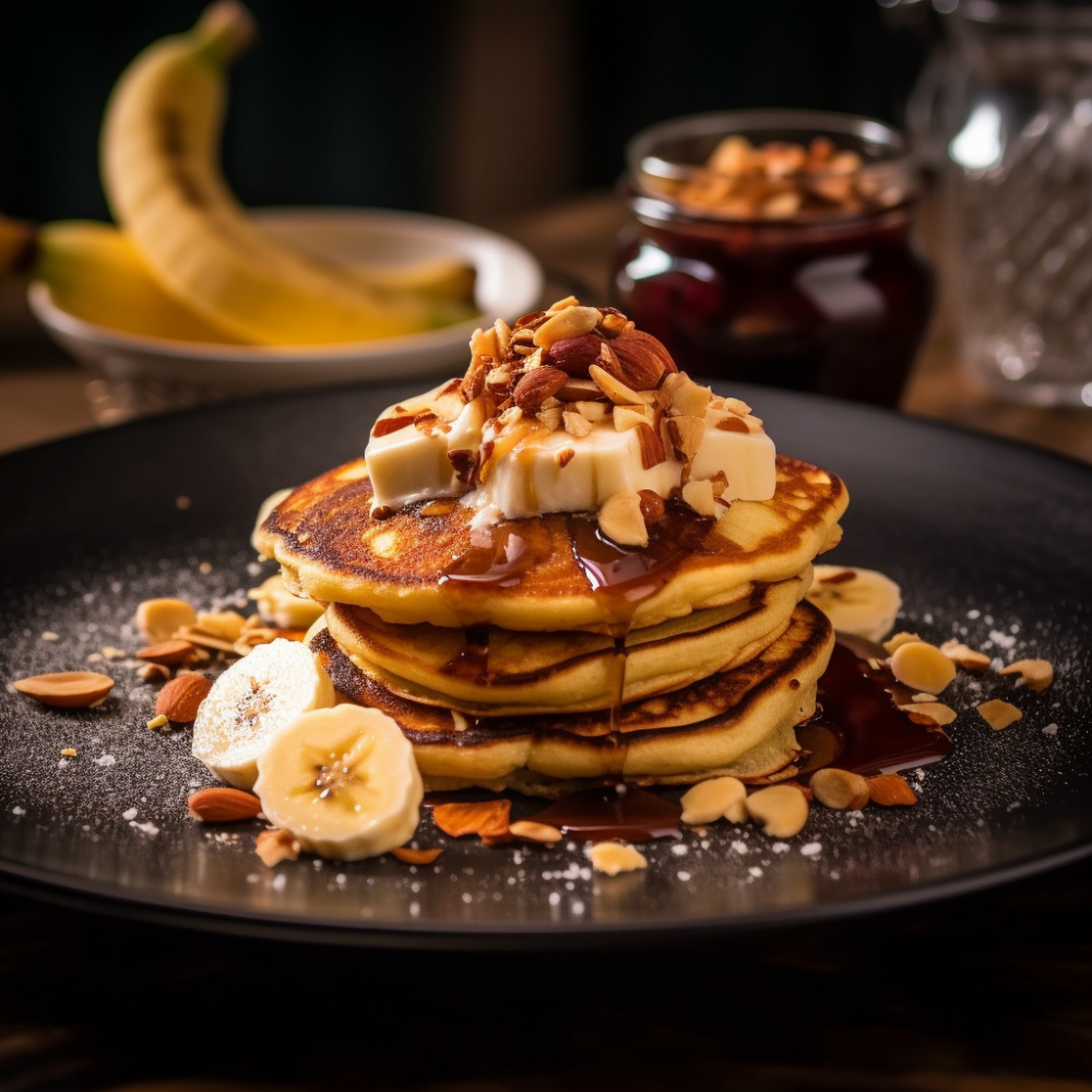 Banana Almond Pancakes