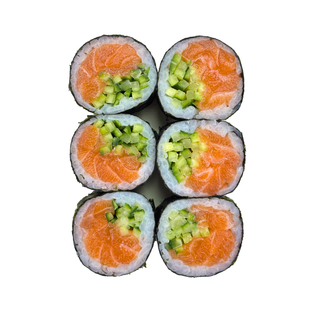 Маки з лососем та огірокм