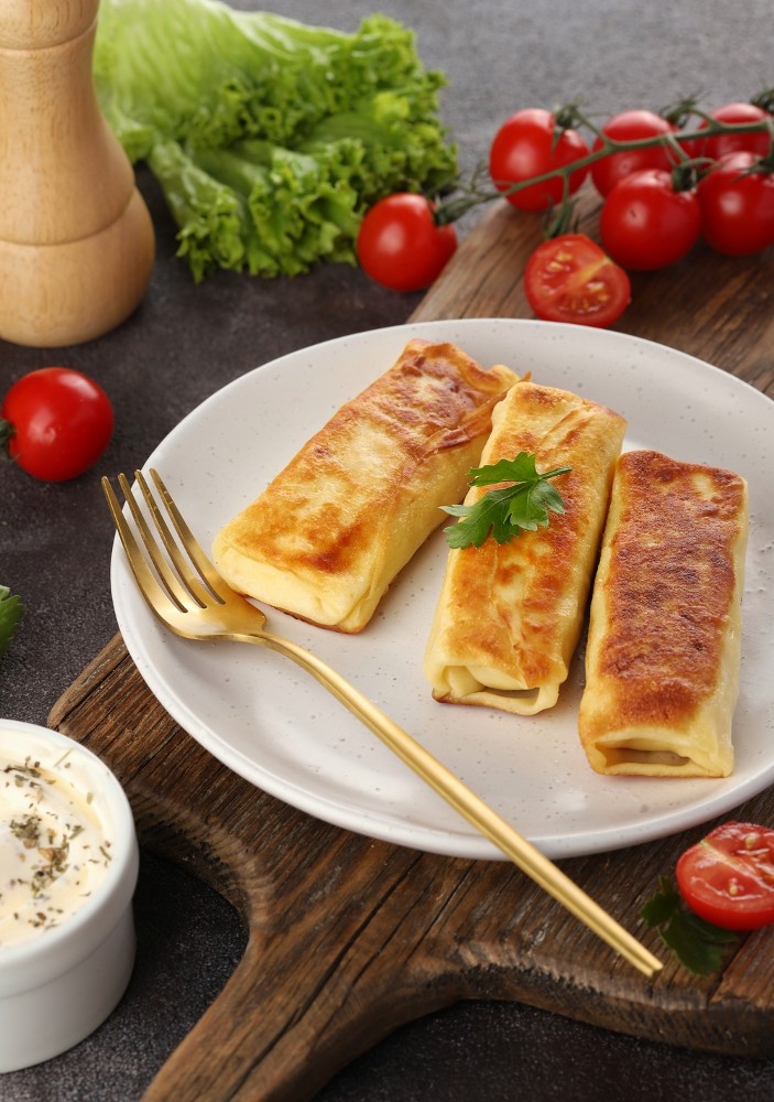 Млинці з Куркою та грибами 250г.