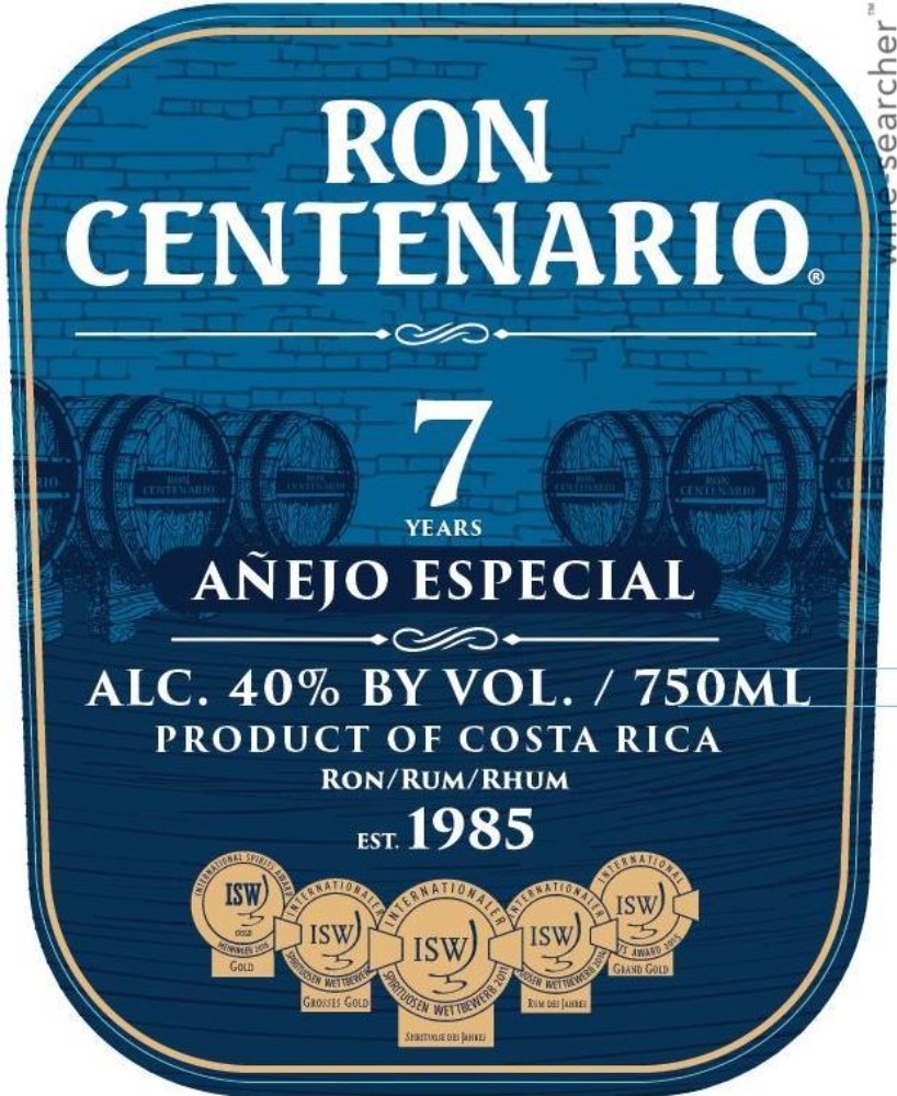 Ron Centenario Anjeho Special 7 YO 40% Costa Rica