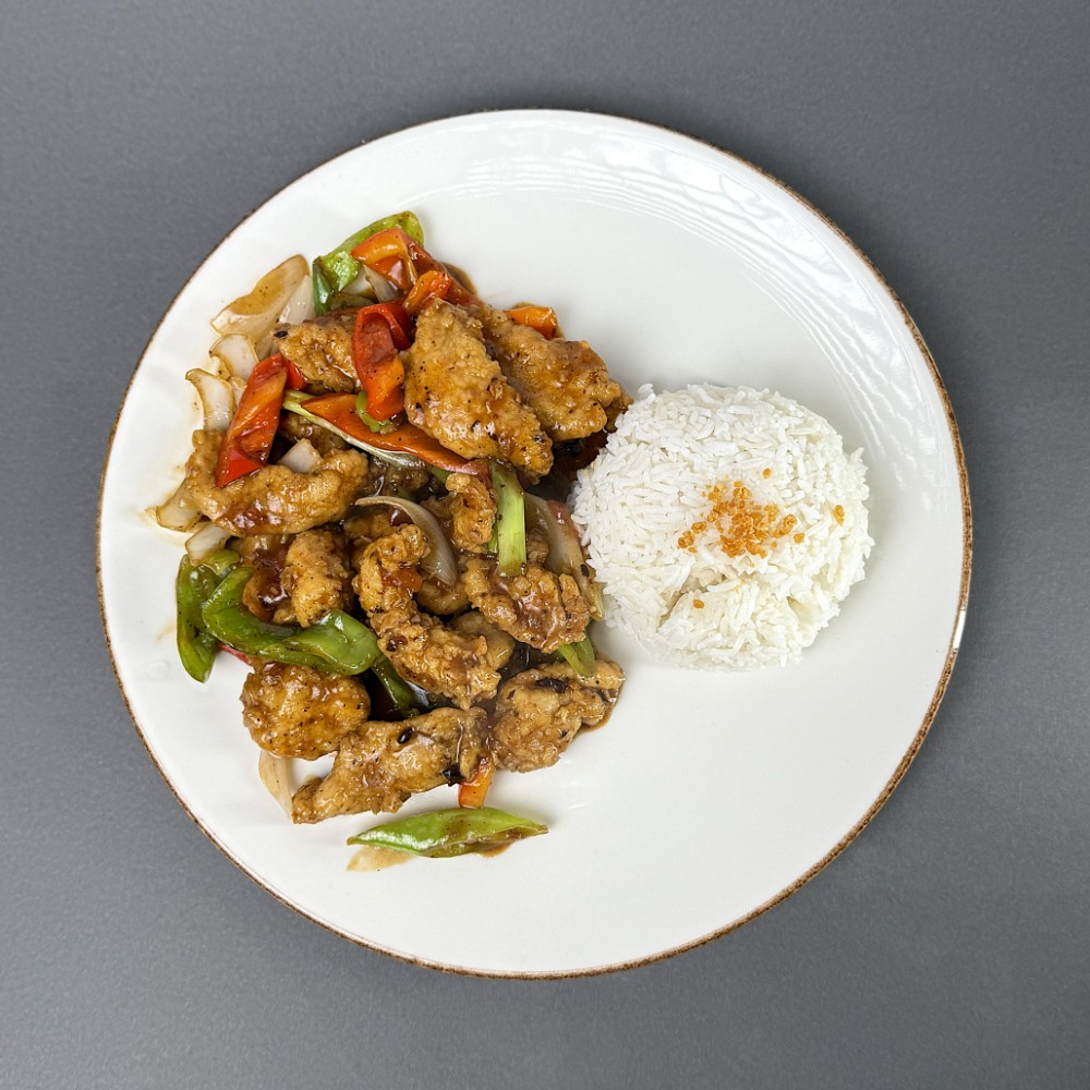 Garlic chicken with rice