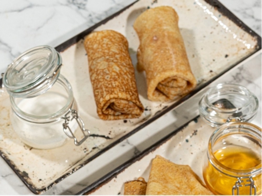 Блины с курицей и грибами