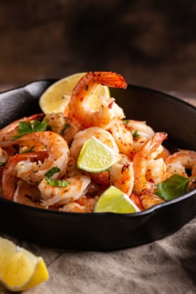 Смажені тигрові креветки в імбирному соусі 0.7