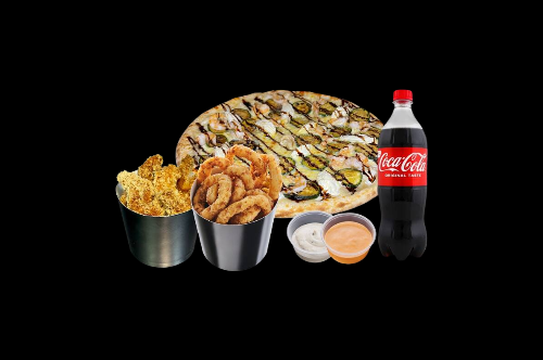 HubBox, креветки панко та цибулеві кільця