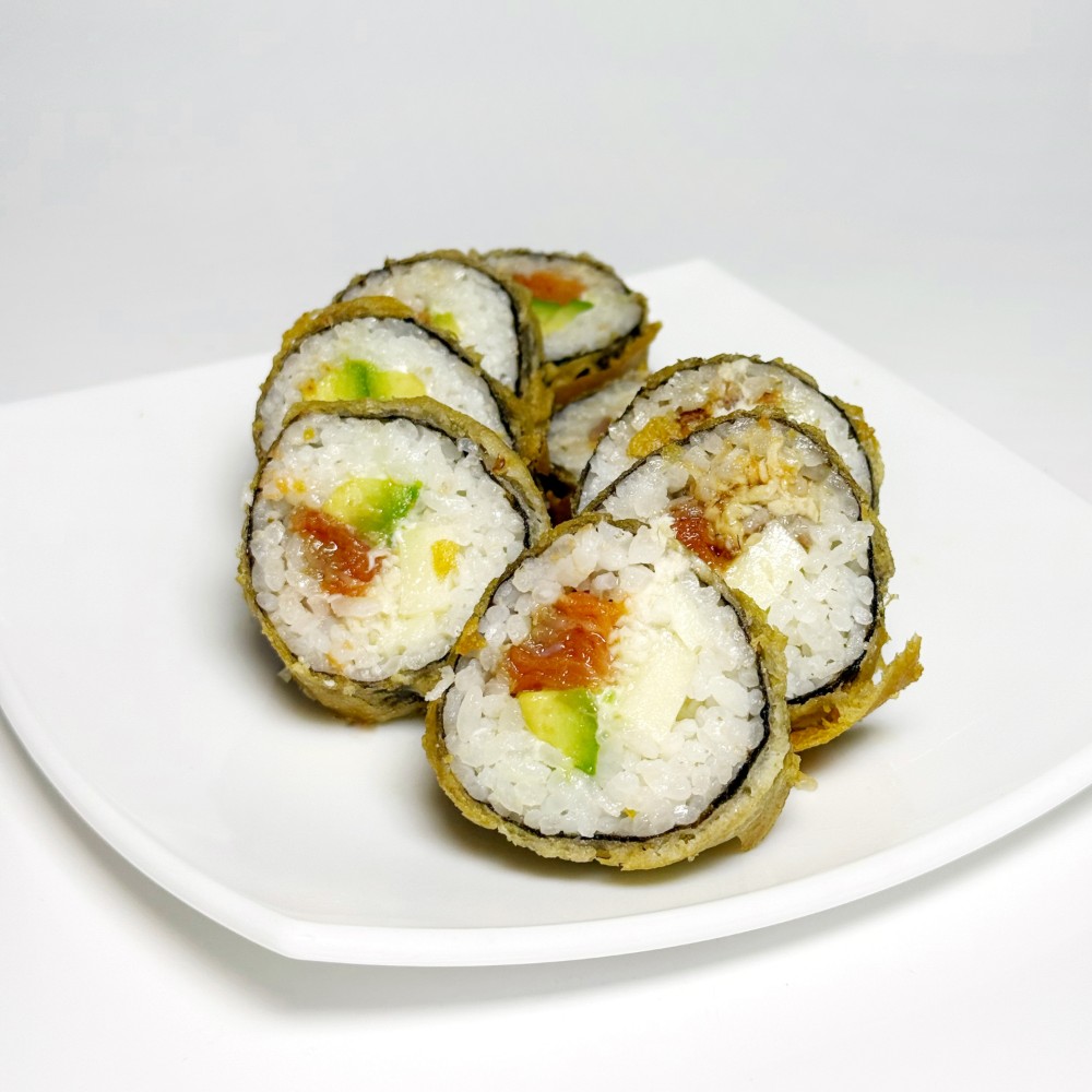 Горячий рол з Вугрем і Лососем 