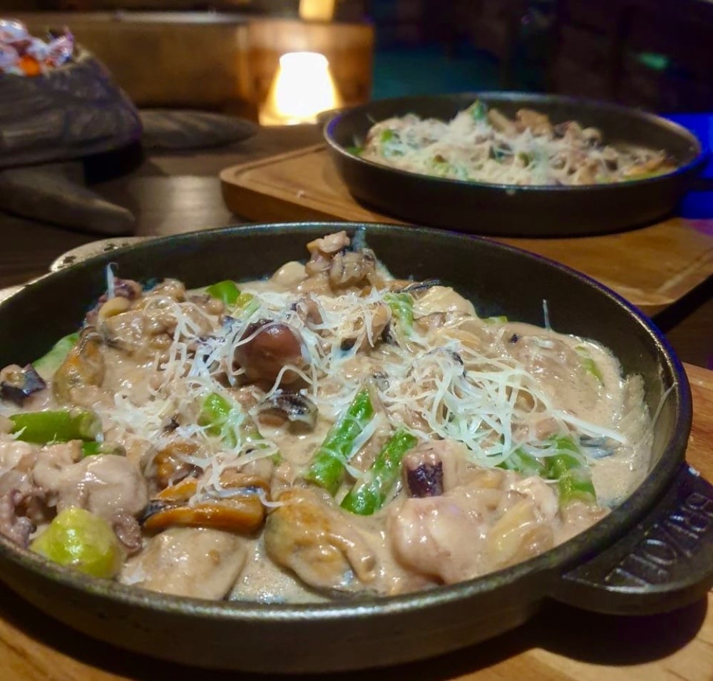 Сковорідка з морепродуктами