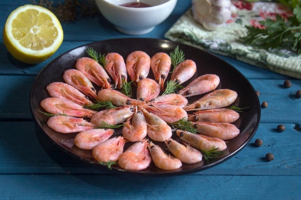 Креветки відварні